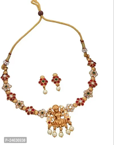 Elegant Copper Gold-Plated Gold Jewellery Set-thumb2