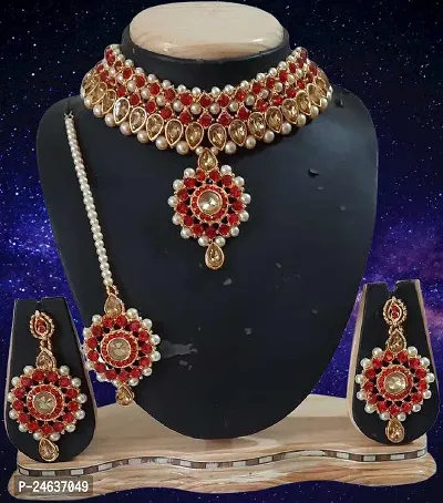 Elegant Mother Of Pearl Gold-Plated Multicolor Jewellery Set-thumb0