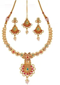 Elegant Copper Gold-Plated Gold Jewellery Set-thumb2