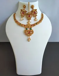 Elegant Copper Gold-Plated Gold Jewellery Set-thumb1