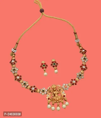 Elegant Copper Gold-Plated Gold Jewellery Set-thumb3