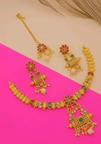 Elegant Alloy Gold-Plated Gold Jewellery Set-thumb1