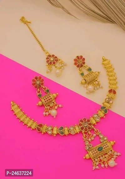 Elegant Alloy Gold-Plated Gold Jewellery Set-thumb2