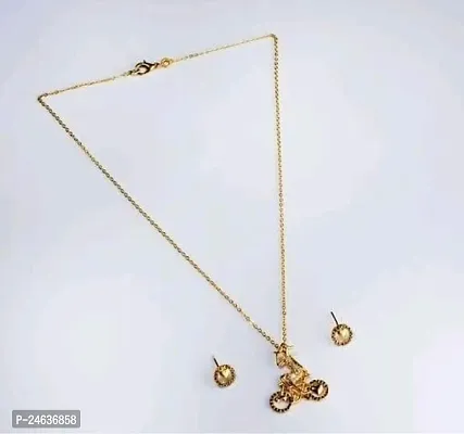 Elegant Alloy Gold-Plated Gold Jewellery Set-thumb0