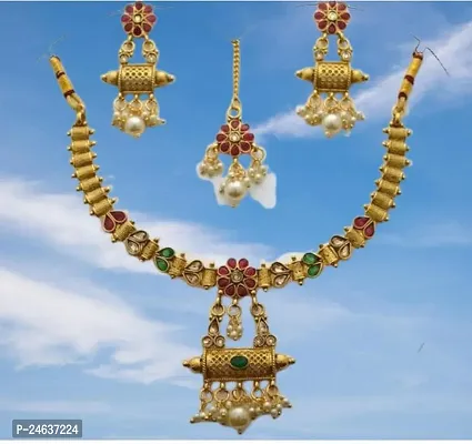 Elegant Alloy Gold-Plated Gold Jewellery Set-thumb4