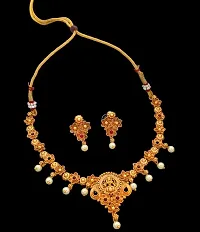 Elegant Copper Gold-Plated Gold Jewellery Set-thumb3