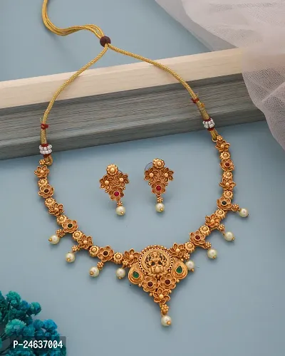 Elegant Copper Gold-Plated Gold Jewellery Set