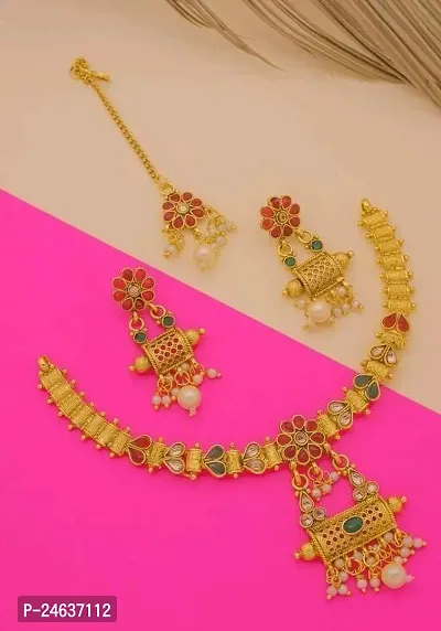 Elegant Alloy Gold-Plated Gold Jewellery Set-thumb3