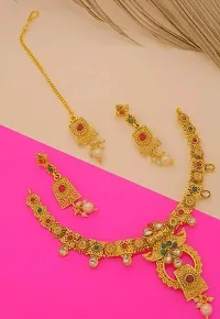 Elegant Copper Gold-Plated Gold Jewellery Set-thumb2