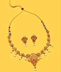 Elegant Copper Gold-Plated Gold Jewellery Set-thumb2