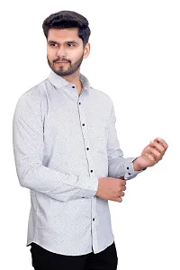 Phesgo Men's Printed Cotton Collared Neck Long Sleeve Ethnic Wear Shirt (NE_42128-Sky Blue-XX-Large)-thumb1