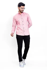 Phesgo Men's Printed Cotton Collared Neck Long Sleeve Ethnic Wear Shirt (NE_42102-Pink-Medium)-thumb2