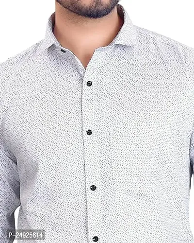 NIRANKARYA Men's Plain Cotton Collared Neck Long Sleeve Casual Shirt (Sky Blue-X-Large)-thumb3