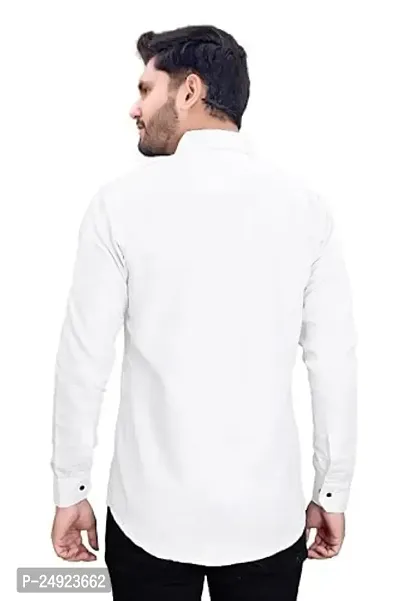 NIRANKARYA Men's Plain Cotton Collared Neck Long Sleeve Casual Shirt (NR_42214)-thumb2
