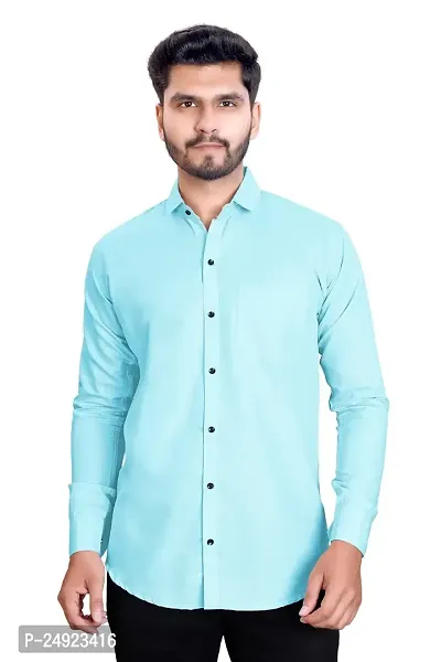 NIRANKARYA Men's Printed Cotton Collared Neck Long Sleeve Casual Shirt (NE_42210)