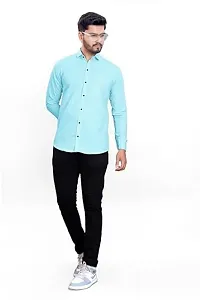 NIRANKARYA Men's Plain Cotton Collared Neck Long Sleeve Casual Shirt (NR_42214)-thumb4