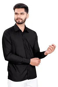 NIRANKARYA Men's Plain Cotton Collared Neck Long Sleeve Casual Shirt (NR_42214)-thumb1