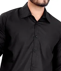 NIRANKARYA Men's Plain Cotton Collared Neck Long Sleeve Casual Shirt (NR_42214)-thumb4