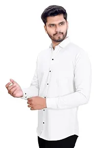 NIRANKARYA Men's Plain Cotton Collared Neck Long Sleeve Casual Shirt (NR_42214)-thumb2