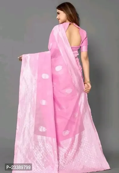 Beautiful Cotton Silk  Saree With Blouse Piece For Women