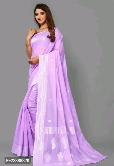 Beautiful Cotton Silk  Saree With Blouse Piece For Women