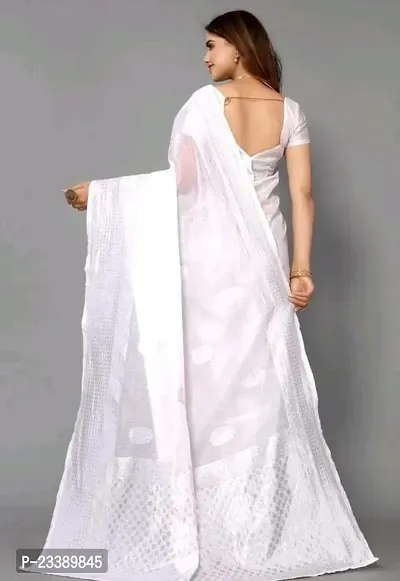 Beautiful Cotton Silk  Saree With Blouse Piece For Women
