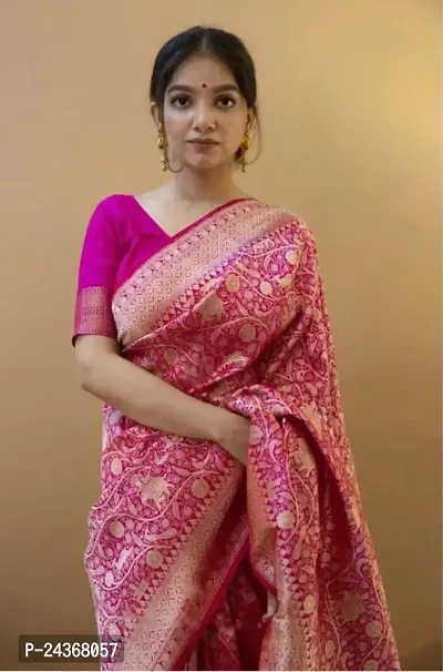 Elegant Art Silk Saree with Blouse piece For Women