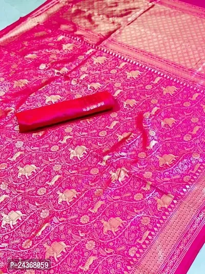 Elegant Art Silk Saree with Blouse piece For Women