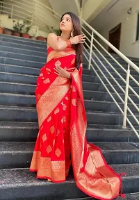 Stylish Art Silk Saree with Blouse Piece-thumb1