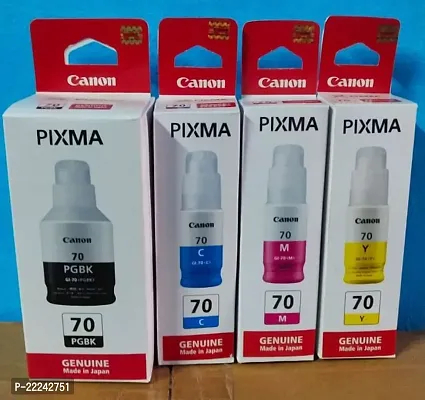Canon GI 70 B/C/Y/M Ink Bottles G5070 G6070 G7070 GM2070 Printers-thumb0