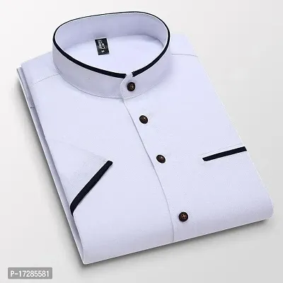 Reliable Cotton Solid Half Sleeve Casual Shirt For Men-thumb0