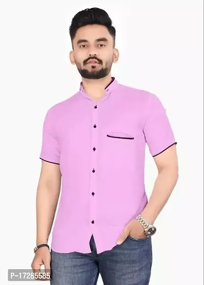 Reliable Cotton Solid Half Sleeve Casual Shirt For Men