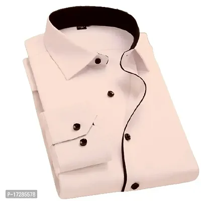 Reliable Cotton Blend Solid Full Sleeve Shirt For Men-thumb0