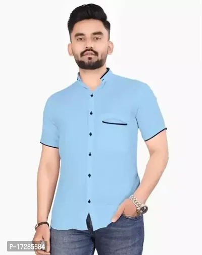Reliable Cotton Solid Half Sleeve Casual Shirt For Men