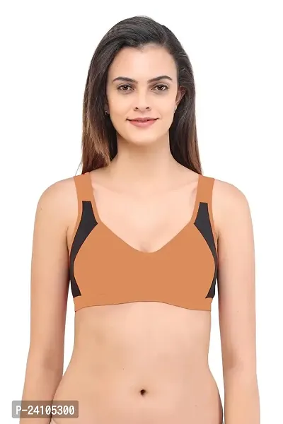 Stylish Fancy Cotton Solid Non Padded Bras For Women-thumb0