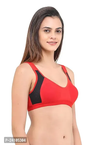 Stylish Fancy Cotton Solid Non Padded Bras For Women-thumb3