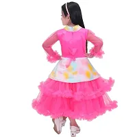 girls net frock  Dresses Pink Color-thumb1