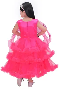 Girls Net Frock for Kids Pink Dip Color-thumb1