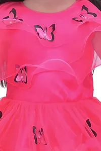 Girls Net Frock for Kids Pink Dip Color-thumb2