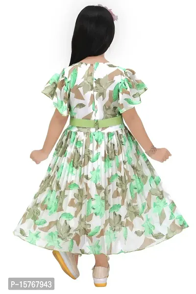 Shiffon Frock Green Coloured-thumb3