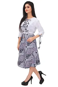 Classic Cotton Printed Dress for Women-thumb3