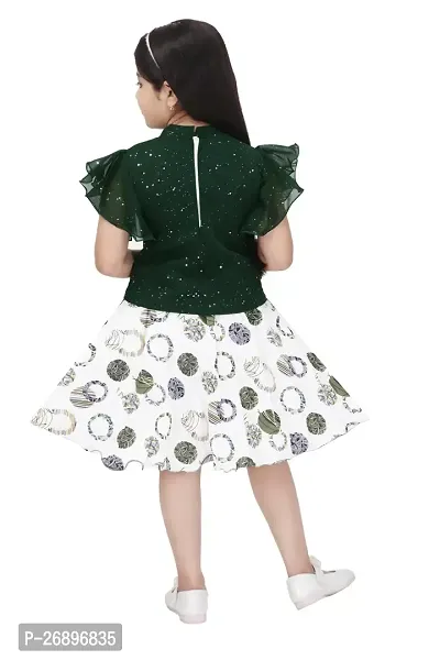 Girls' Green Top and Skirt Set for Towpart Aged 2 to 7 Years-thumb3