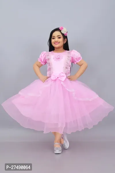 Classic Net Frock for Kids Girl-thumb0