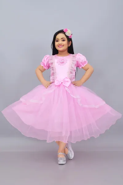 Classic Net Frock for Kids Girl