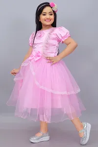 Classic Net Frock for Kids Girl-thumb1