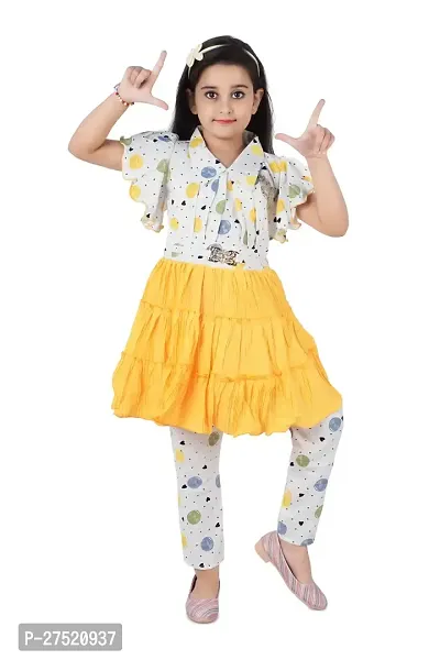 Classic Rayon Printed Clothing Set for Kids Girl