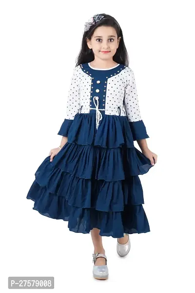 trendy girls layered frock for kids girls