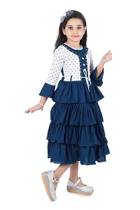 trendy girls layered frock for kids girls-thumb1