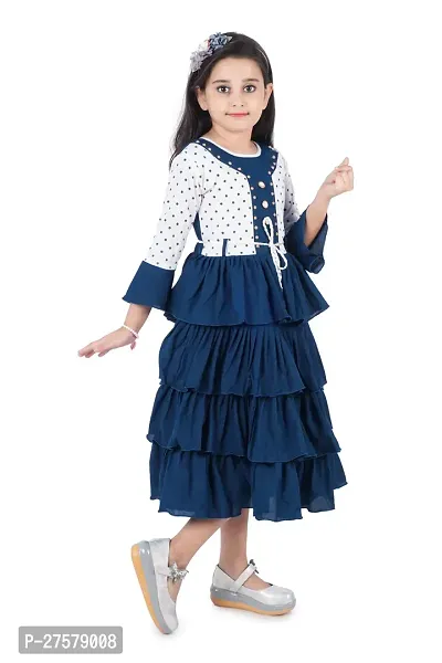 trendy girls layered frock for kids girls-thumb2