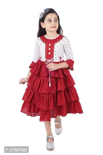 trendy girls layered frock for kids girls